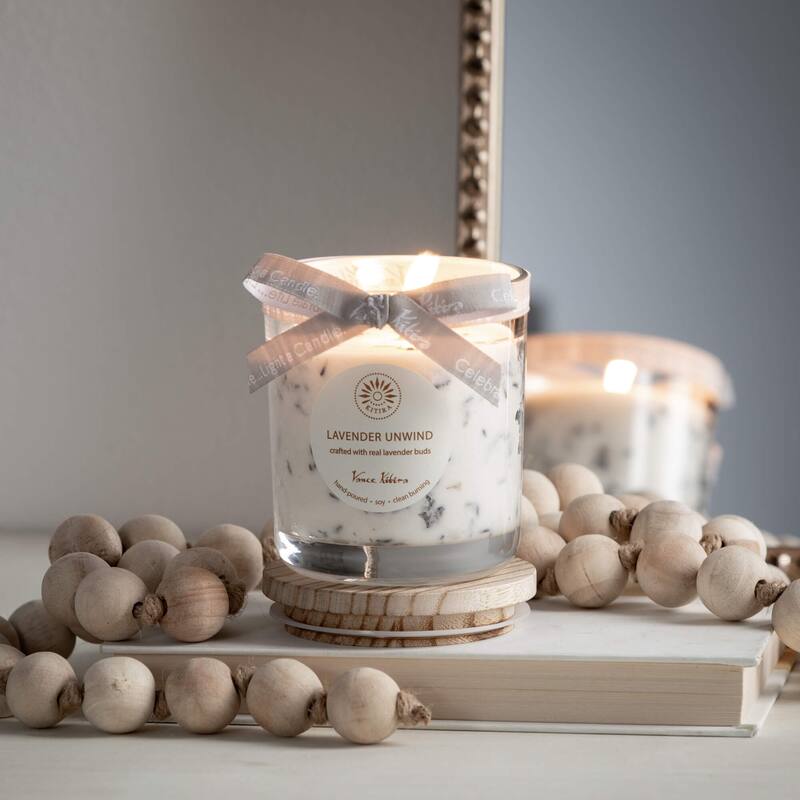 Vance Kitira Lavender Unwind Scented Soy Wax 4.25" Jar Candle On Sale